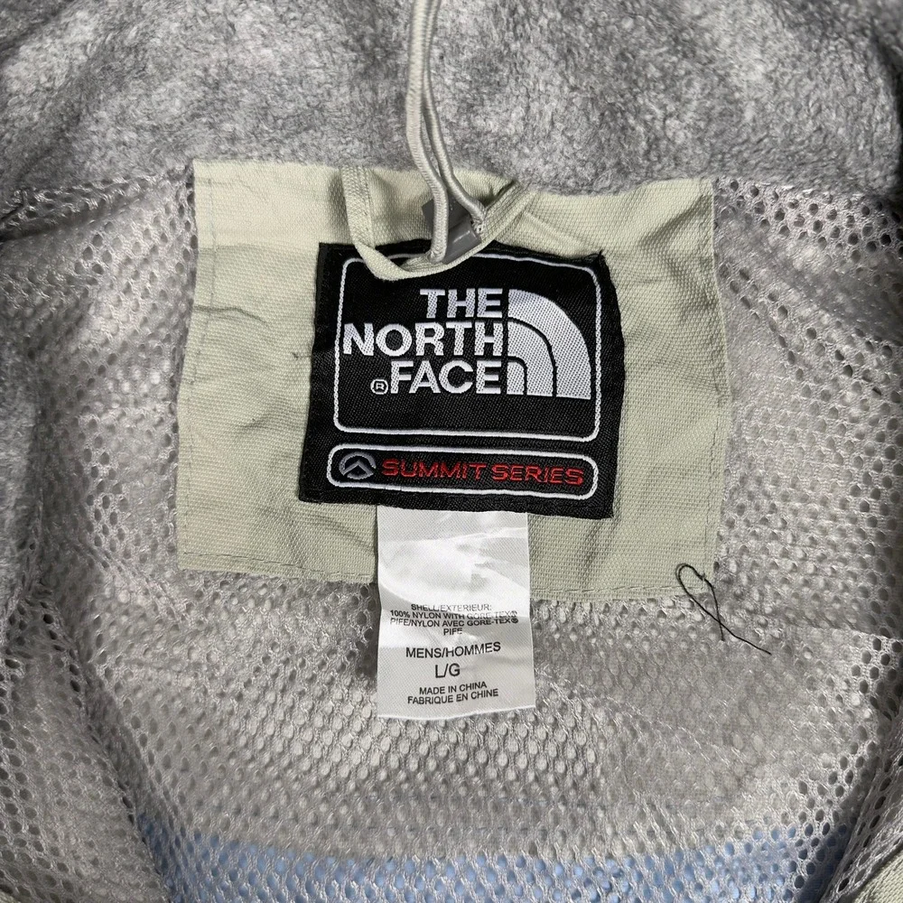 The North Face Summit Series Gore-Tex Shell Jacket Mens Large Blue Tan Hooded